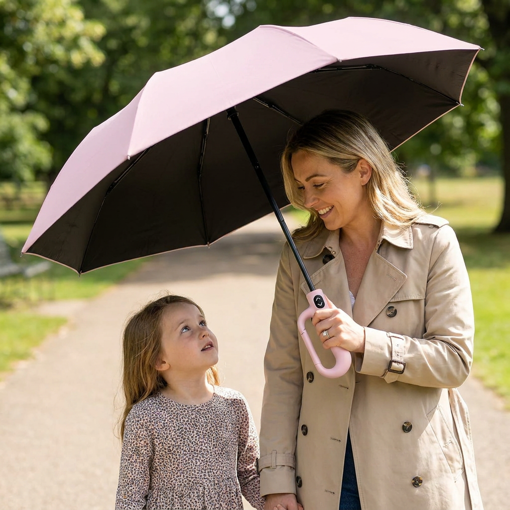 Premium Automatic Folding Umbrella for Sun & Rain β Compact & Windproof