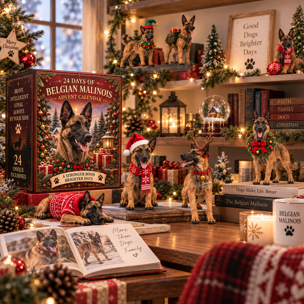 24 Days of Belgian Malinois Joy - 24 Unique Collectible Figurines