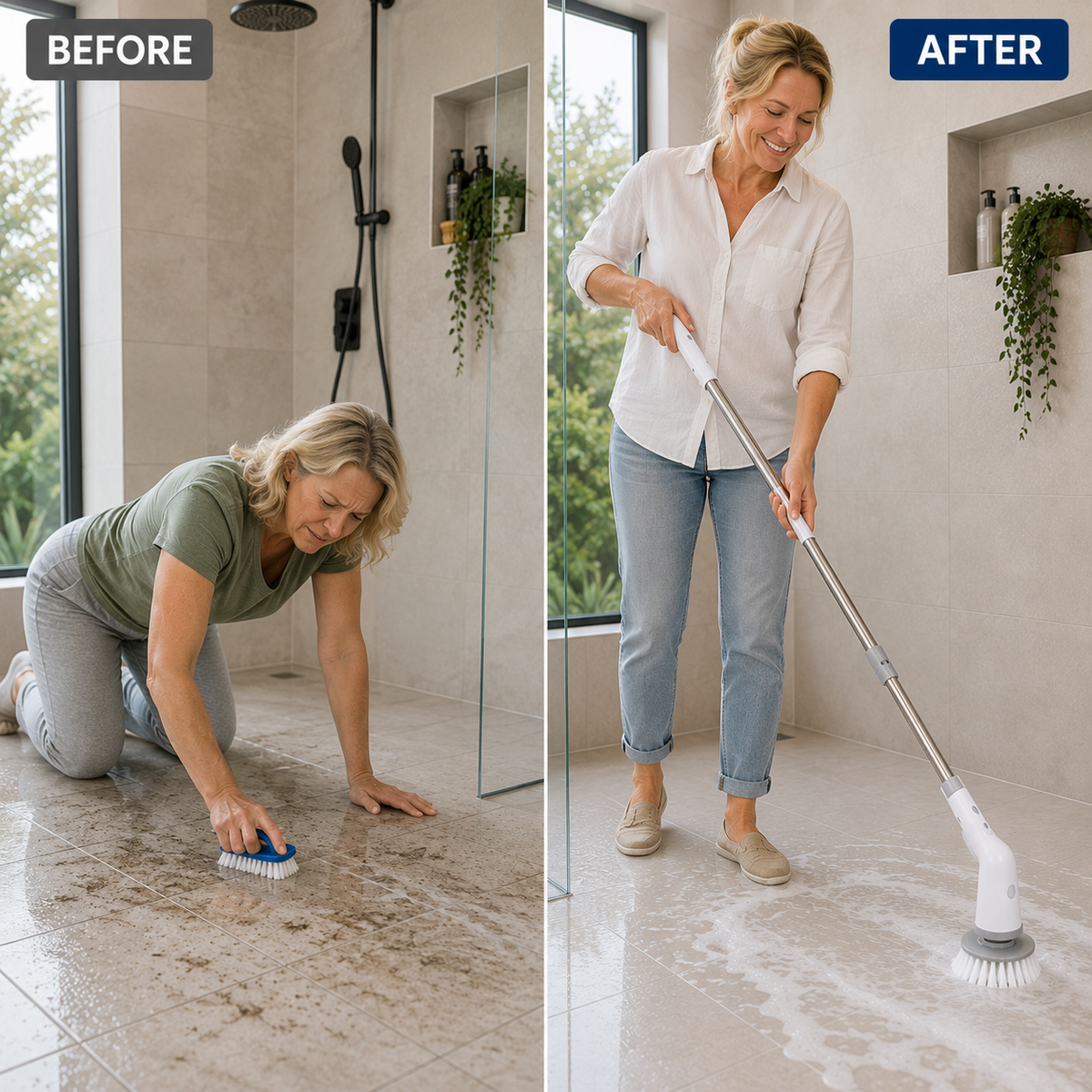 9-in-1 Extendable Bathroom Scrubber