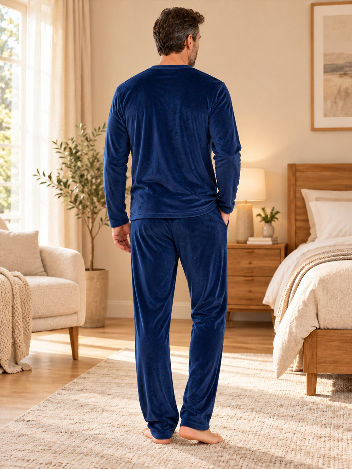 Men's Cozy Thermal Velvet Pajama Set