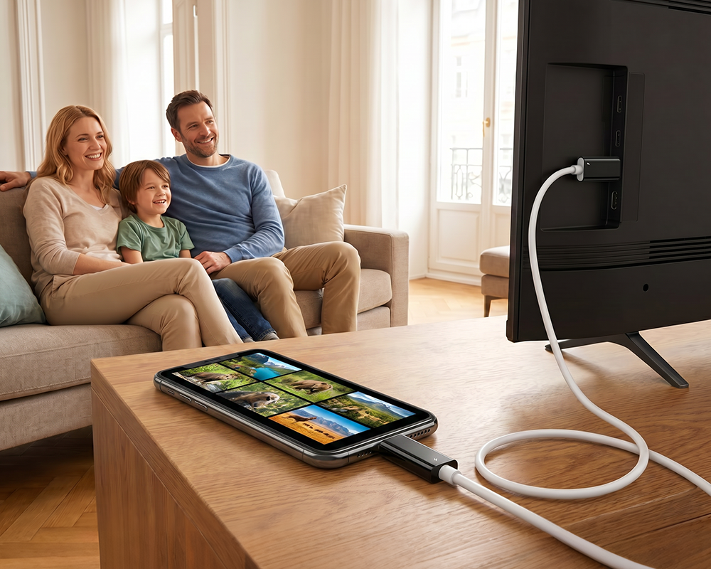 USB-C to HDMI Adapter Cable – Stream, Play and Charge Simultaneously – For Switch, Mobile and Tablet