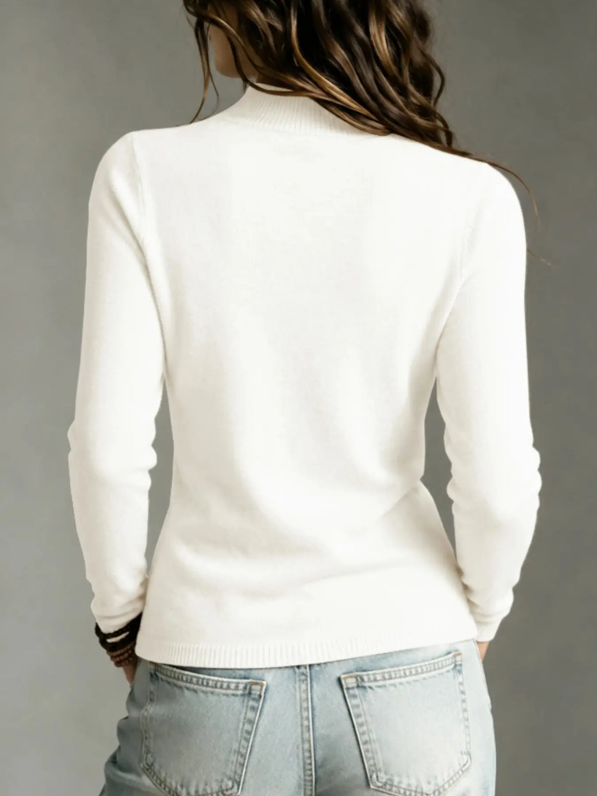 Early Autumn Fake Neck Cross Wrap Sweater for Women
