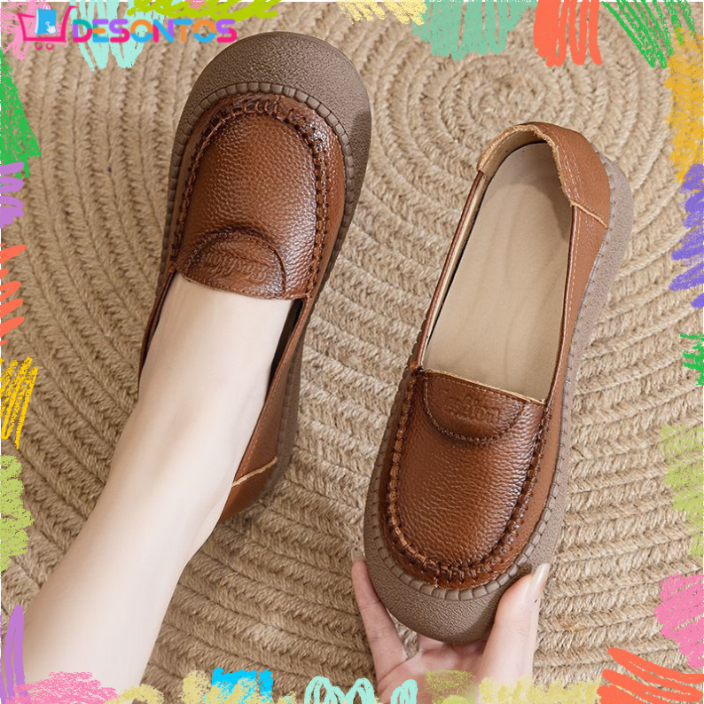 100% Genuine Cow Leather Soft Sole Shoes