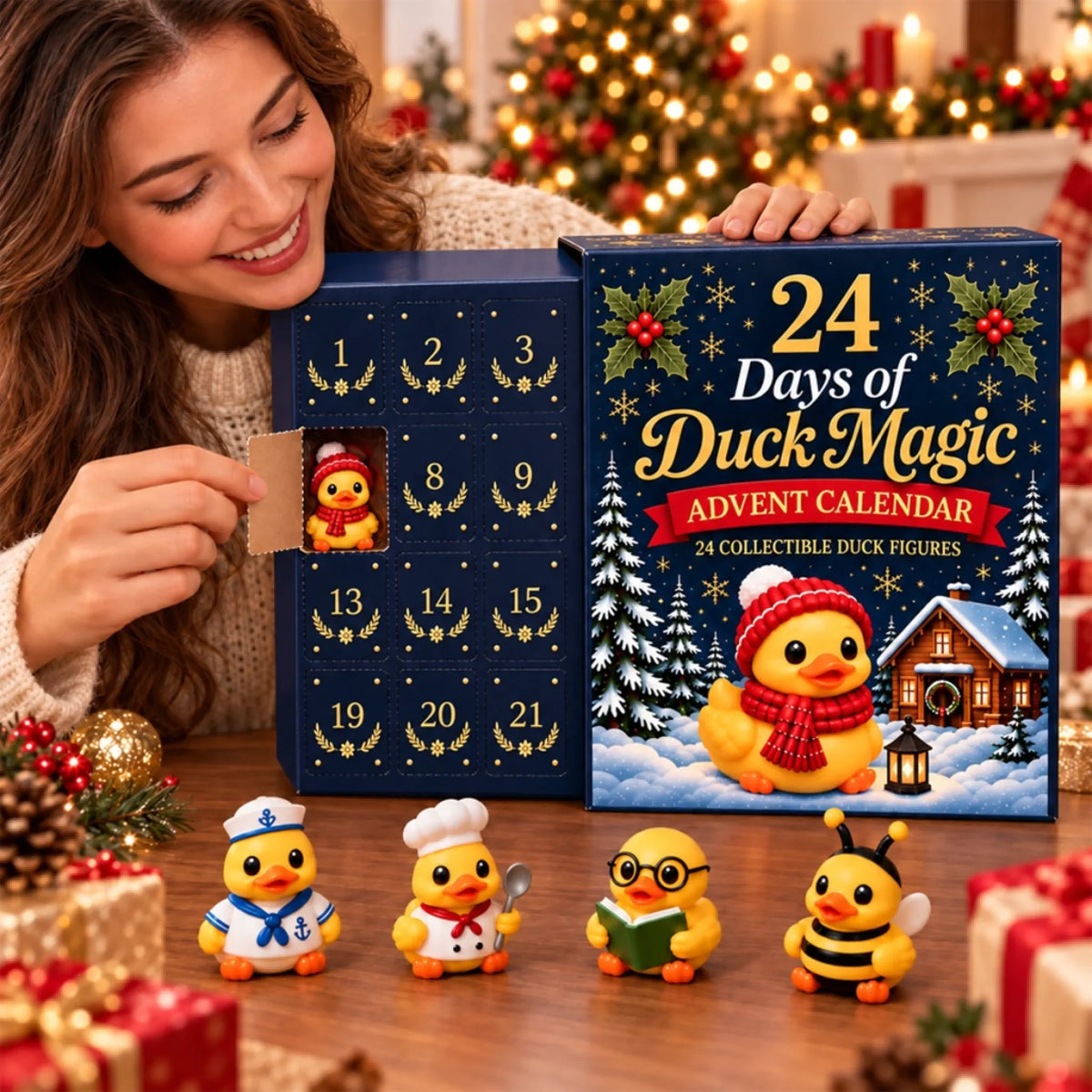 Christmas 24 Days of Duck Magic Collectible Figures - Advent Calendar