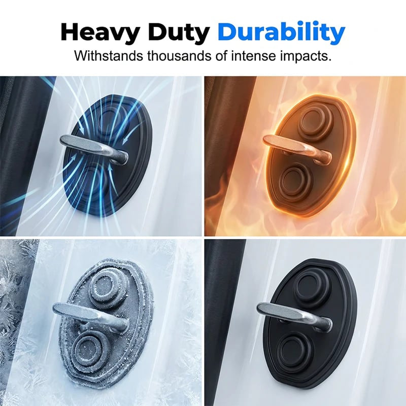 Car Door Lock Cover β Noise-Dampening & Rust-Proof Striker Protector