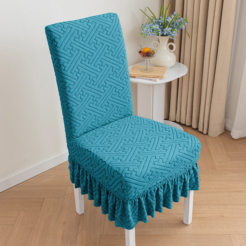 Elegant Ruffled Chair Slipcover