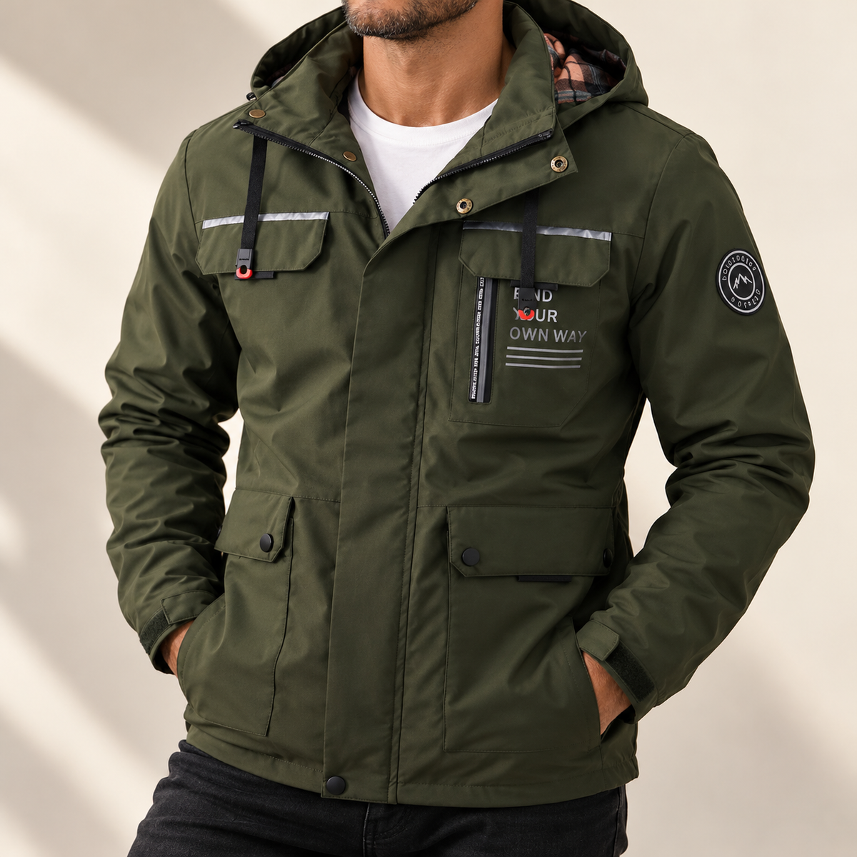 Autumn and Winter Men's Thick Warm Windproof and Waterproof Jacket