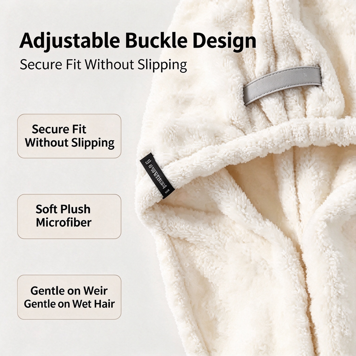 Extra-Thick Microfiber Hair Drying Towel Cap, Super Absorbent Quick-Dry Hair Wrap for Wet Hair