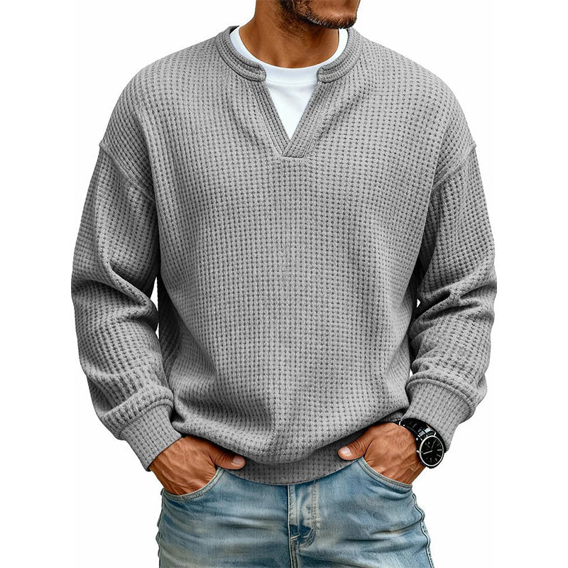 Layered Look Comfort Waffle T-Shirt