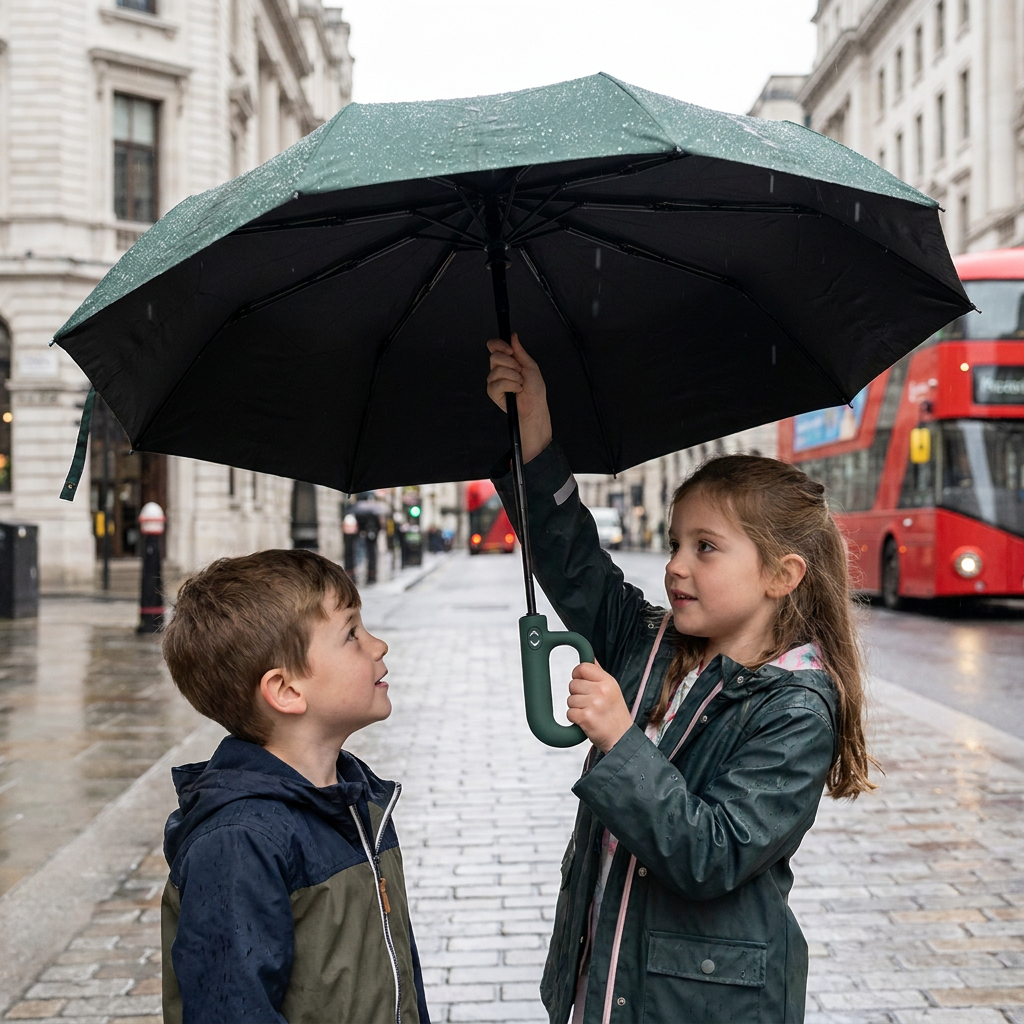 Premium Automatic Folding Umbrella for Sun & Rain β Compact & Windproof