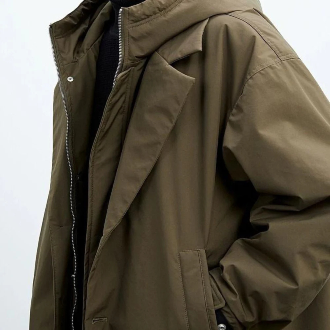 Windproof & Waterproof Autumn Jacket with Hood – StormGuard Coat