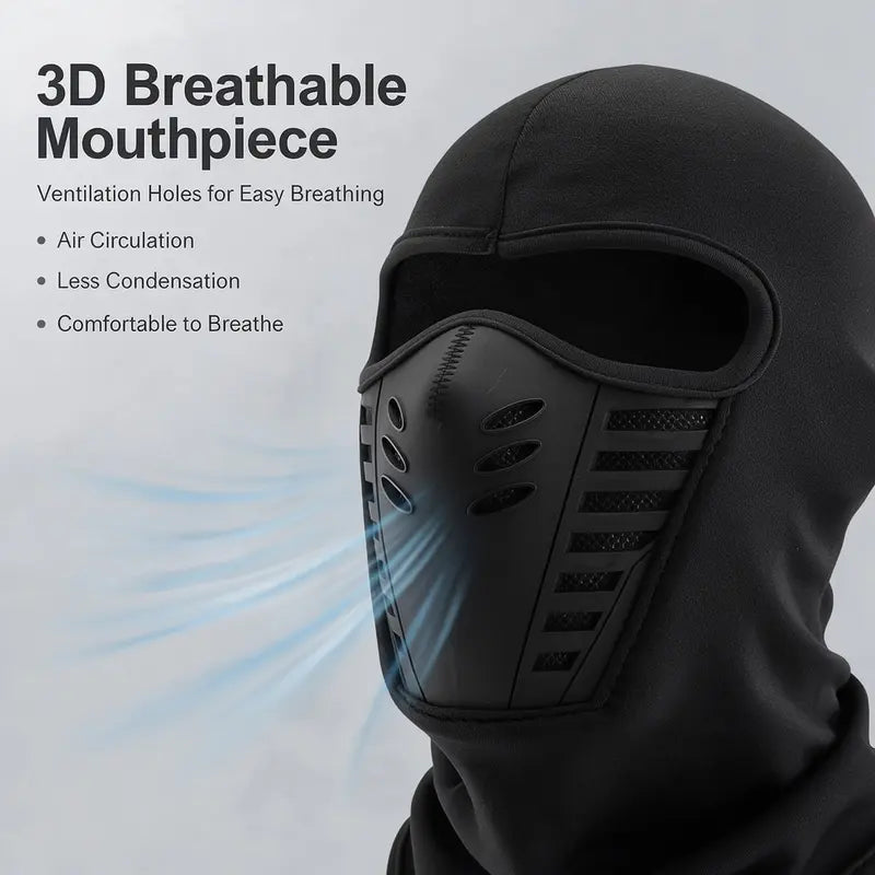 Unisex Fleece Full Face Balaclava Ski Mask - Windproof, Anti-Haze, Soft Sports & Outdoor Hat