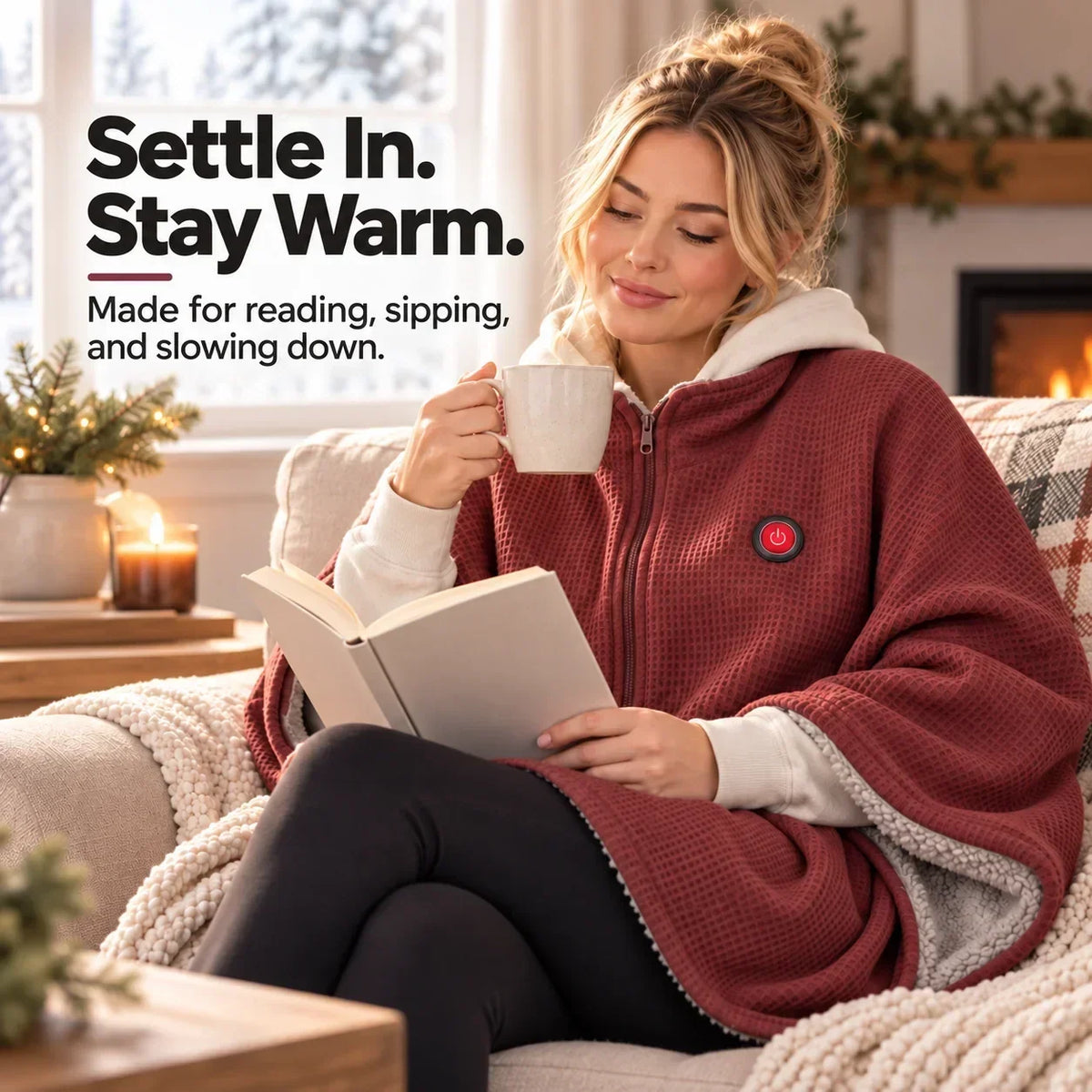 Portable Heated Blanket with USB and 3 Heat Settings