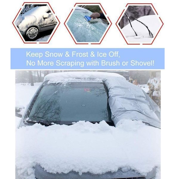 Windshield Anti-Snow & Anti-Frost Cover with Mirror Protection