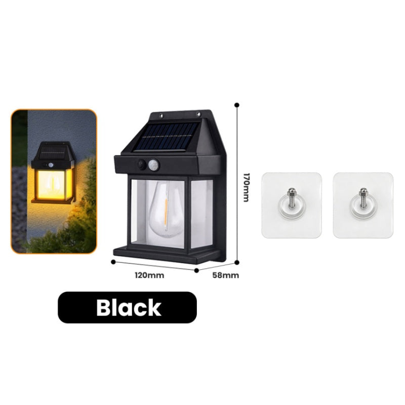 Solar Wall Light with Motion Sensor – Weatherproof, Automatic On/Off, Easy to Install for Garden and Pathways