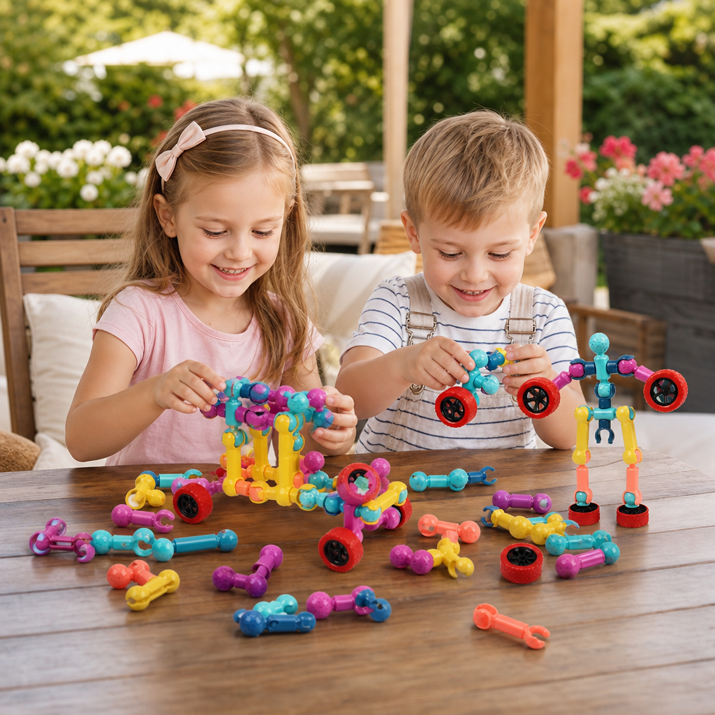 Educational DIY Construction Set with Movable Joints