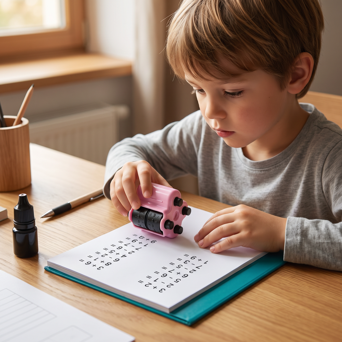 4-in-1 Math Rolling Stamp β Practicing Addition, Subtraction, Multiplication & Division