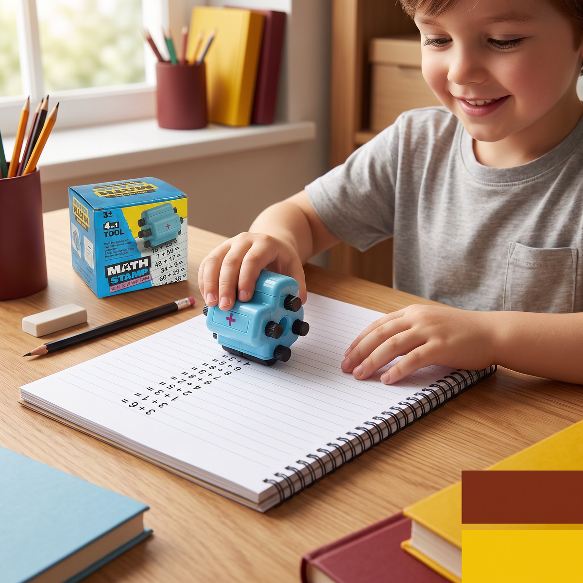 4-in-1 Math Roller Stamp β Addition, Subtraction, Multiplication & Division Practice