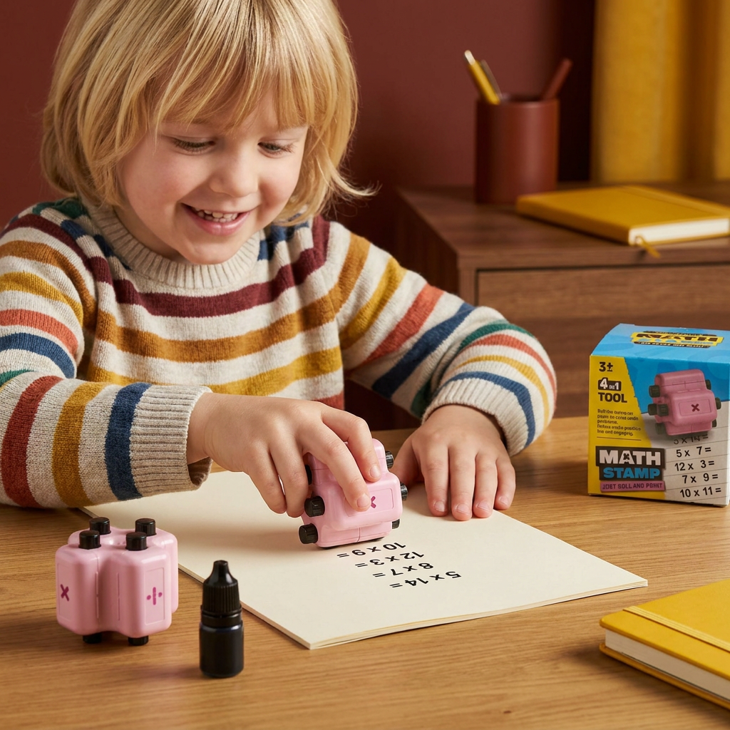 4-in-1 Math Roller Stamp β Addition, Subtraction, Multiplication & Division Practice