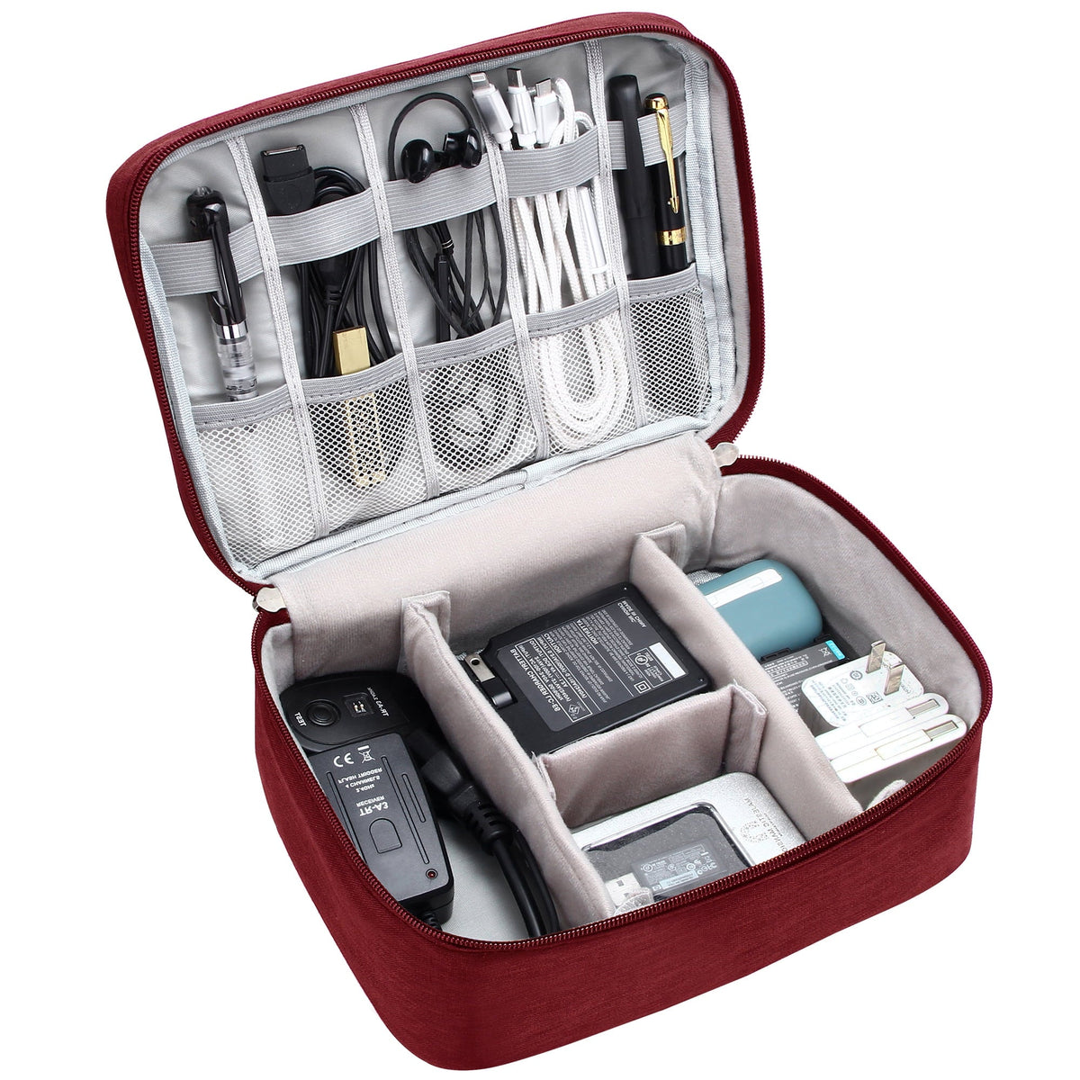 Travel Electronics and Cable Organizer Case