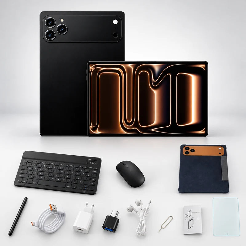 Nordspur | HK 18 PRO MAX Android Tablet – Dual SIM, 3G/4G, Keyboard & Mouse