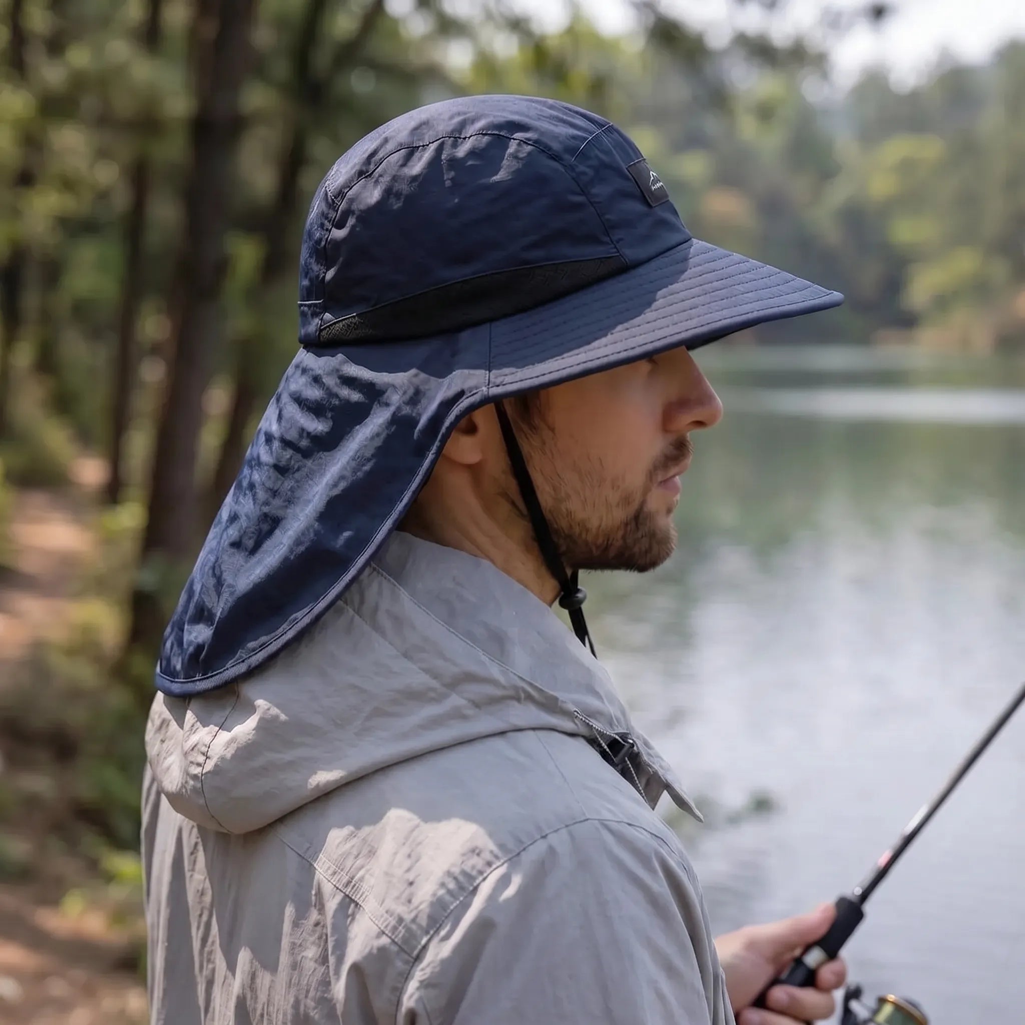 Brimveil Fishing Hat with Neck Flap | UPF 50+ Wide Brim