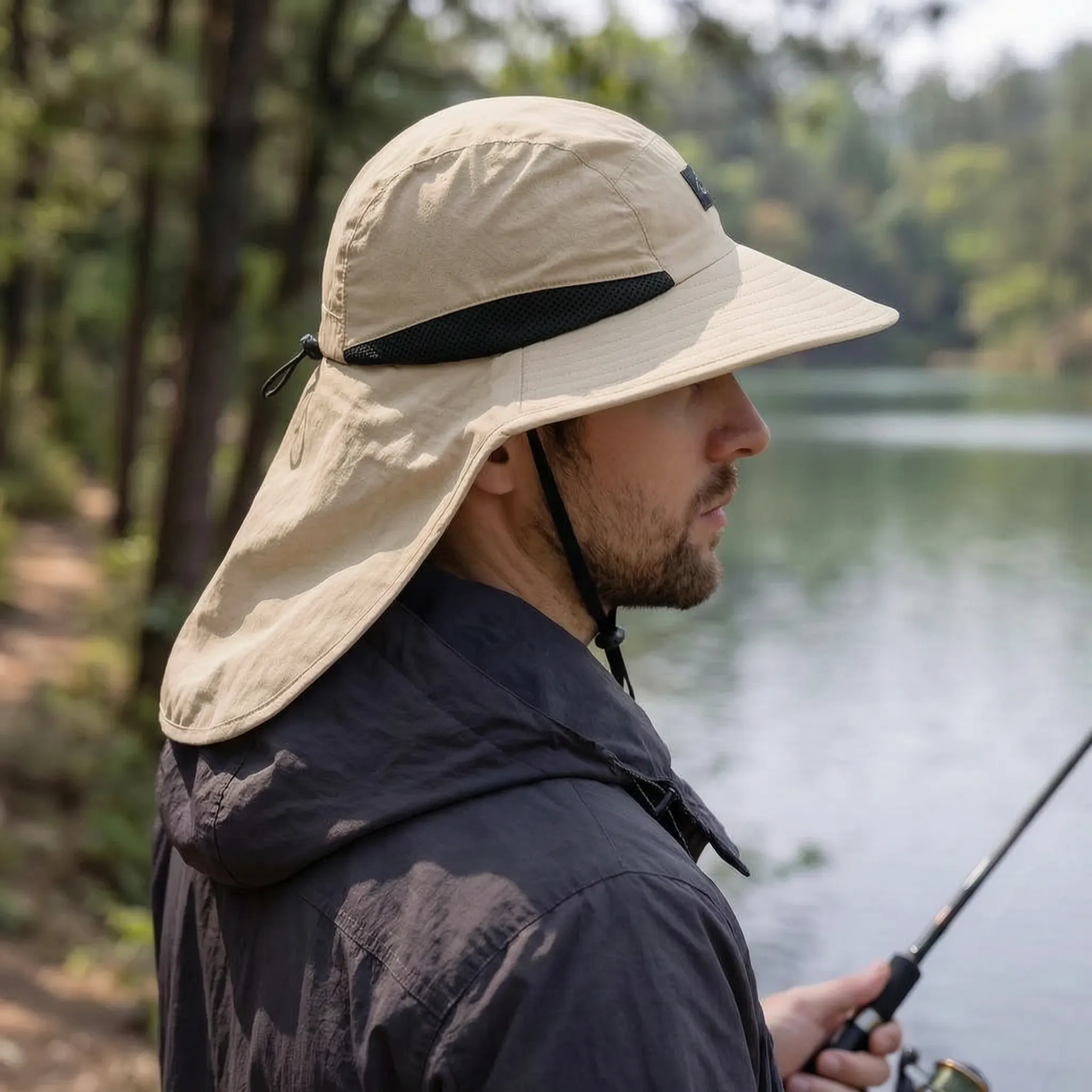 Brimveil Fishing Hat with Neck Flap | UPF 50+ Wide Brim