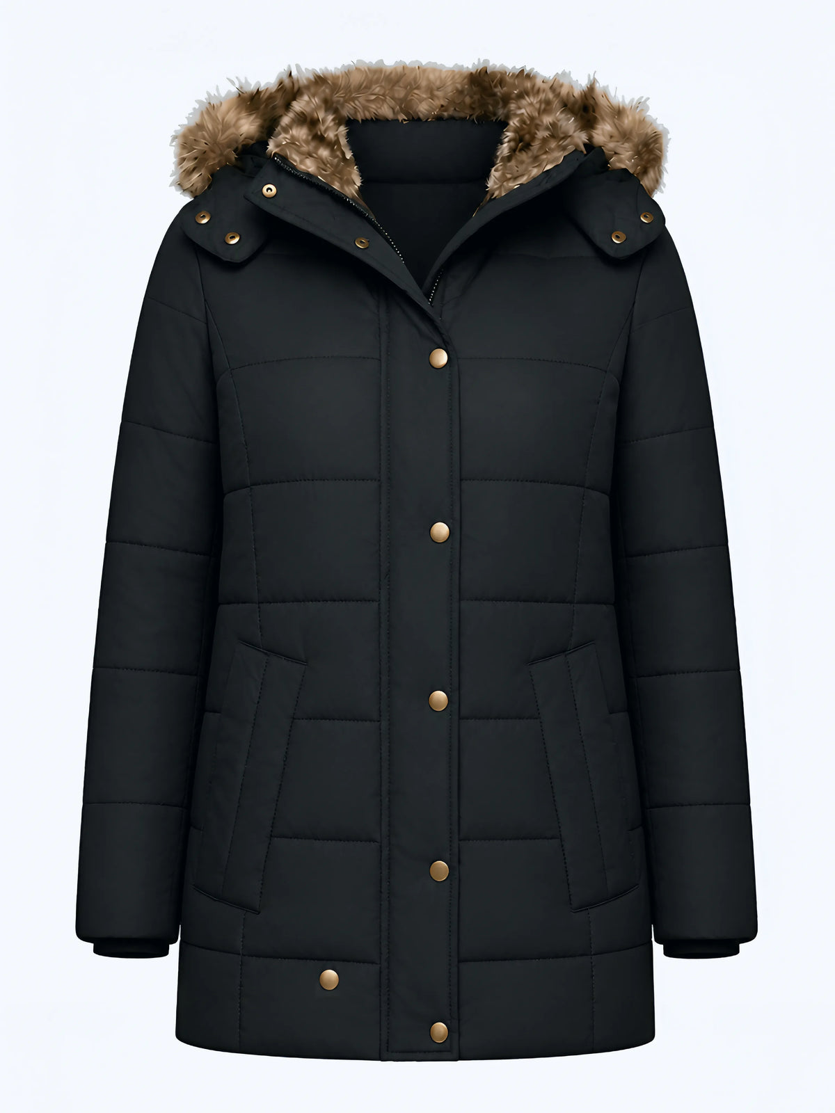 Warm Winter Coat with Fur Lining