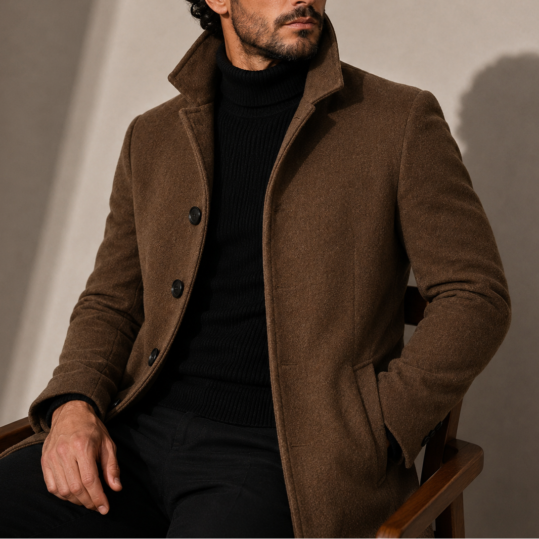 Men's Stand Collar Coat – Tailored Winter Coat