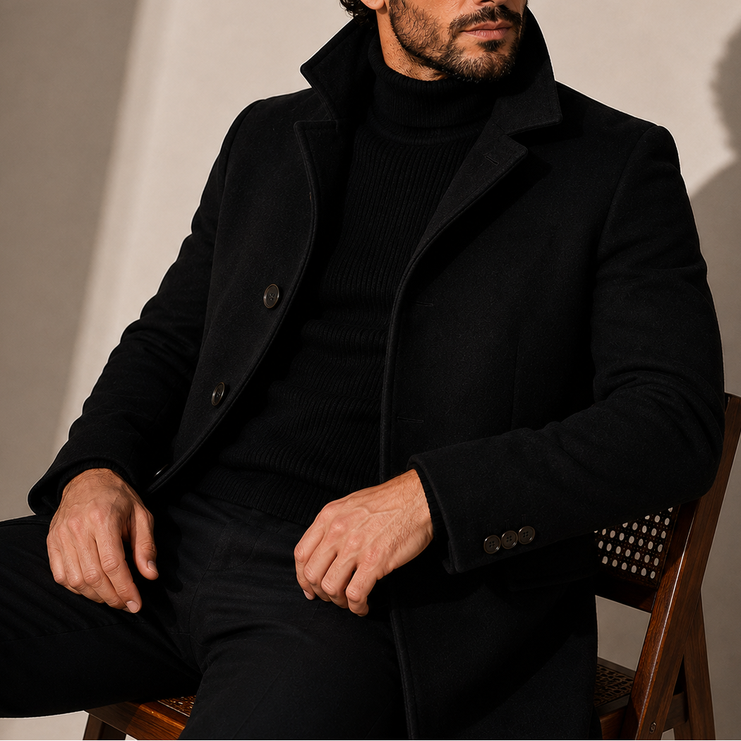 Men's Stand Collar Coat – Tailored Winter Coat