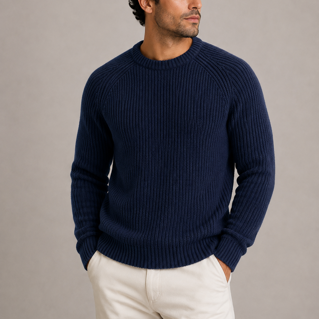 Men's Heavyweight Fisherman Rib Knit Sweater