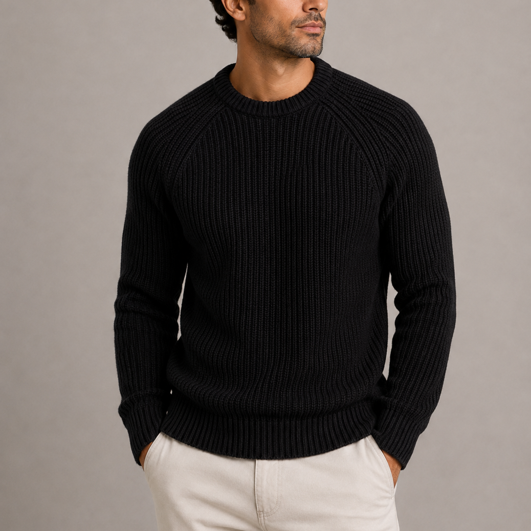 Men's Heavyweight Fisherman Rib Knit Sweater