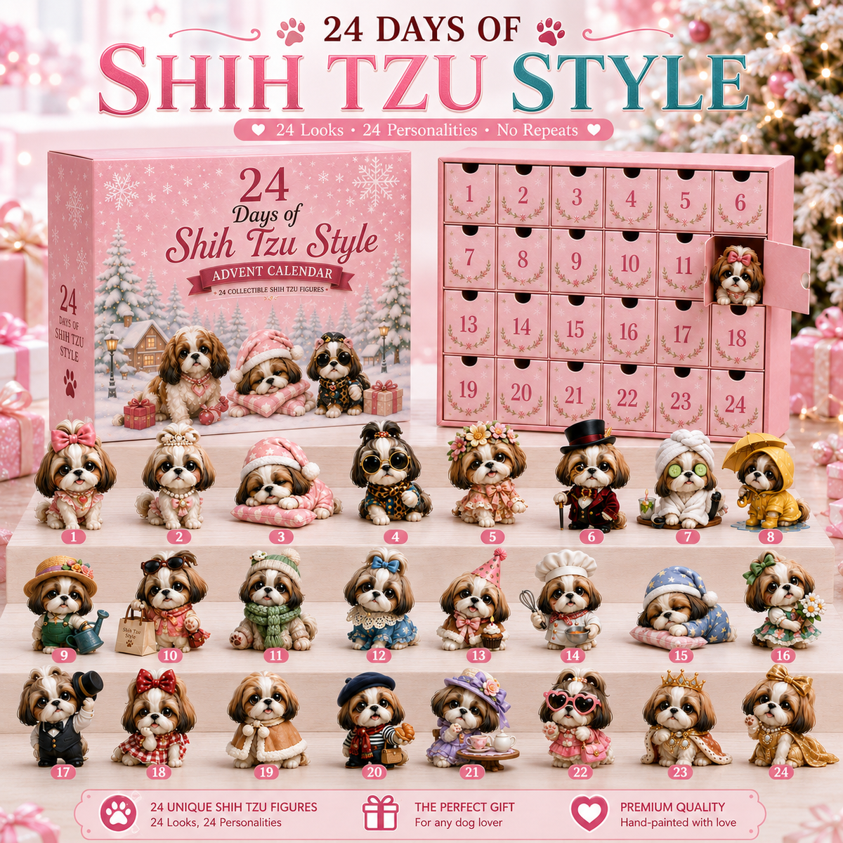 24 Days of Shih Tzu Style Advent Calendar – 24 Unique Shih Tzu Collectibles