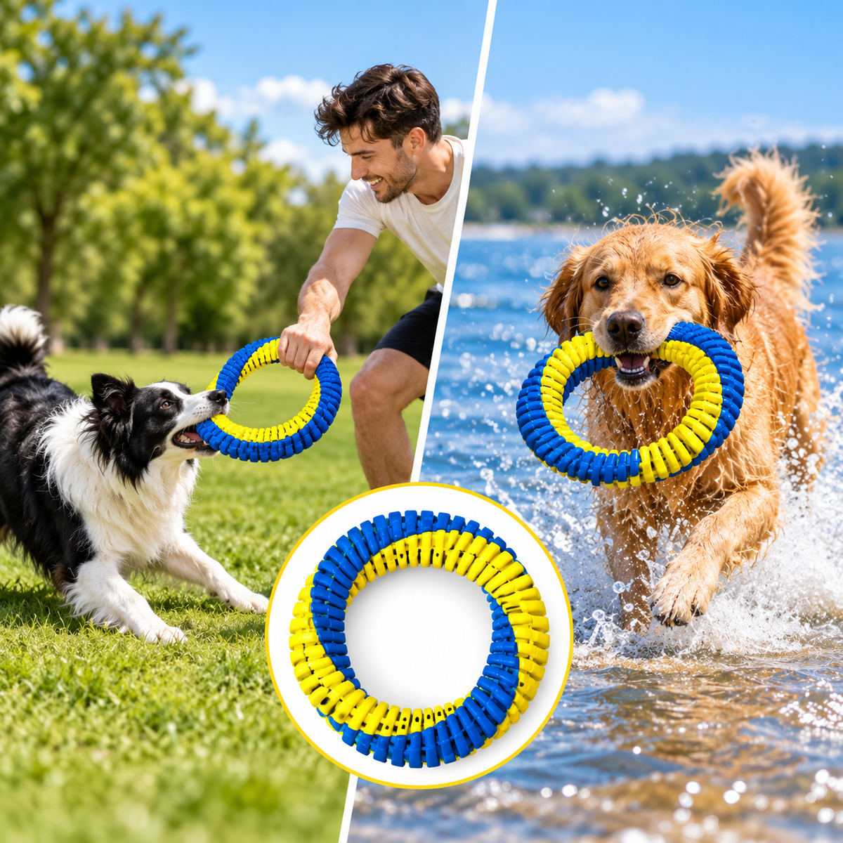 Interactive Nylon Rope Dog Toy