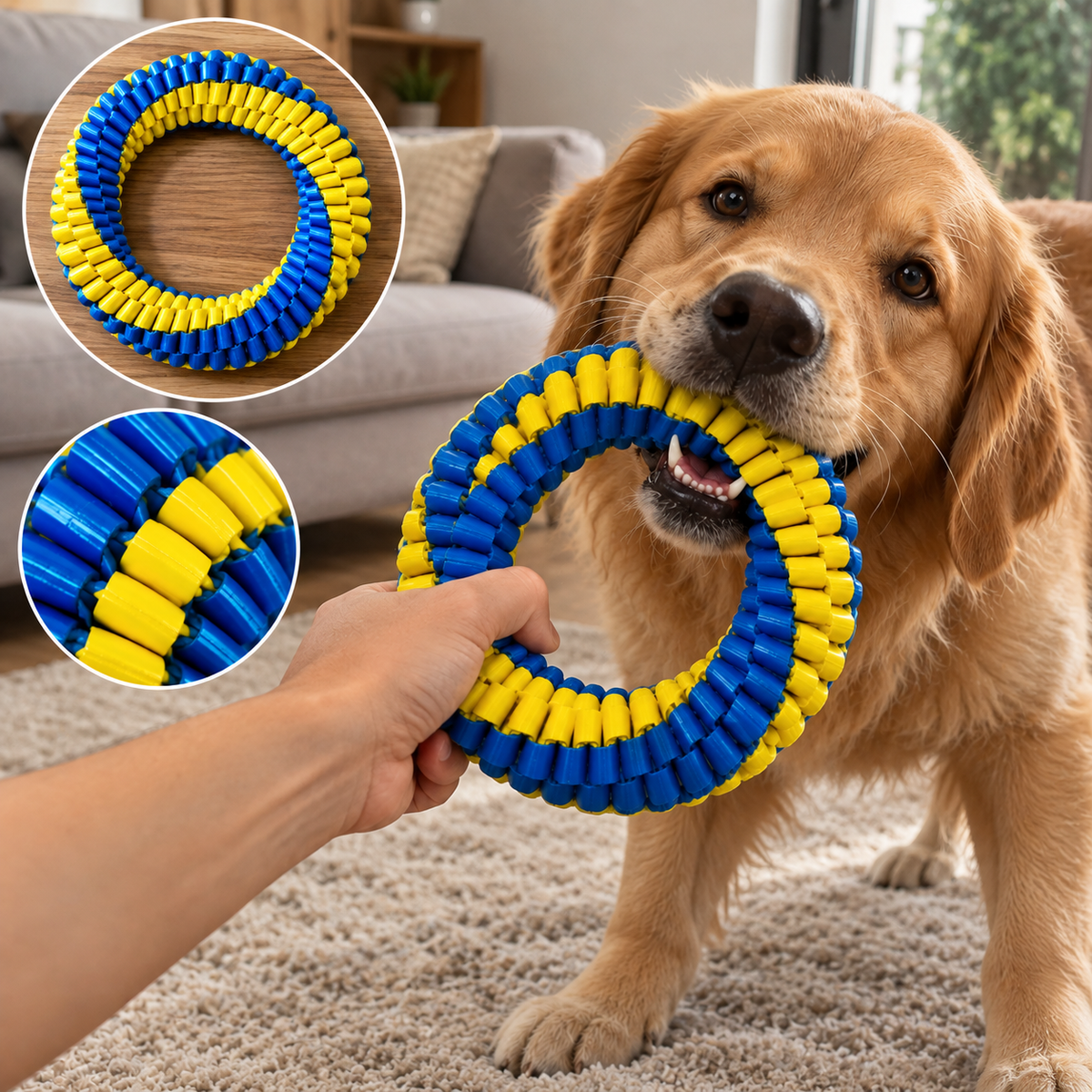 Interactive Nylon Rope Dog Toy