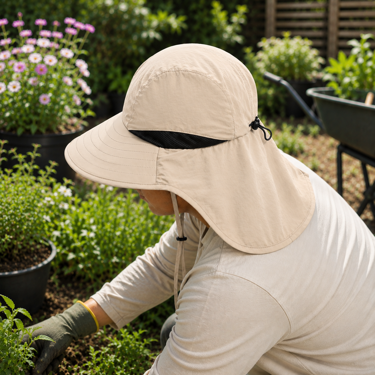 Nordspur | Brimveil Gardening Sun Hat with Neck Flap | UPF 50+