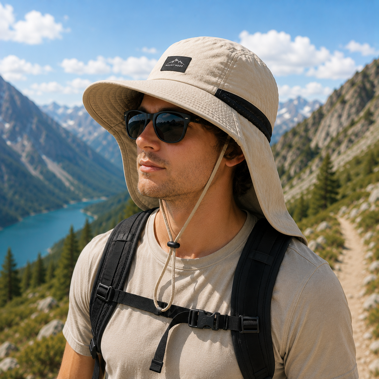Nordspur | Brimveil Hiking Sun Hat with Neck Flap | UPF 50+