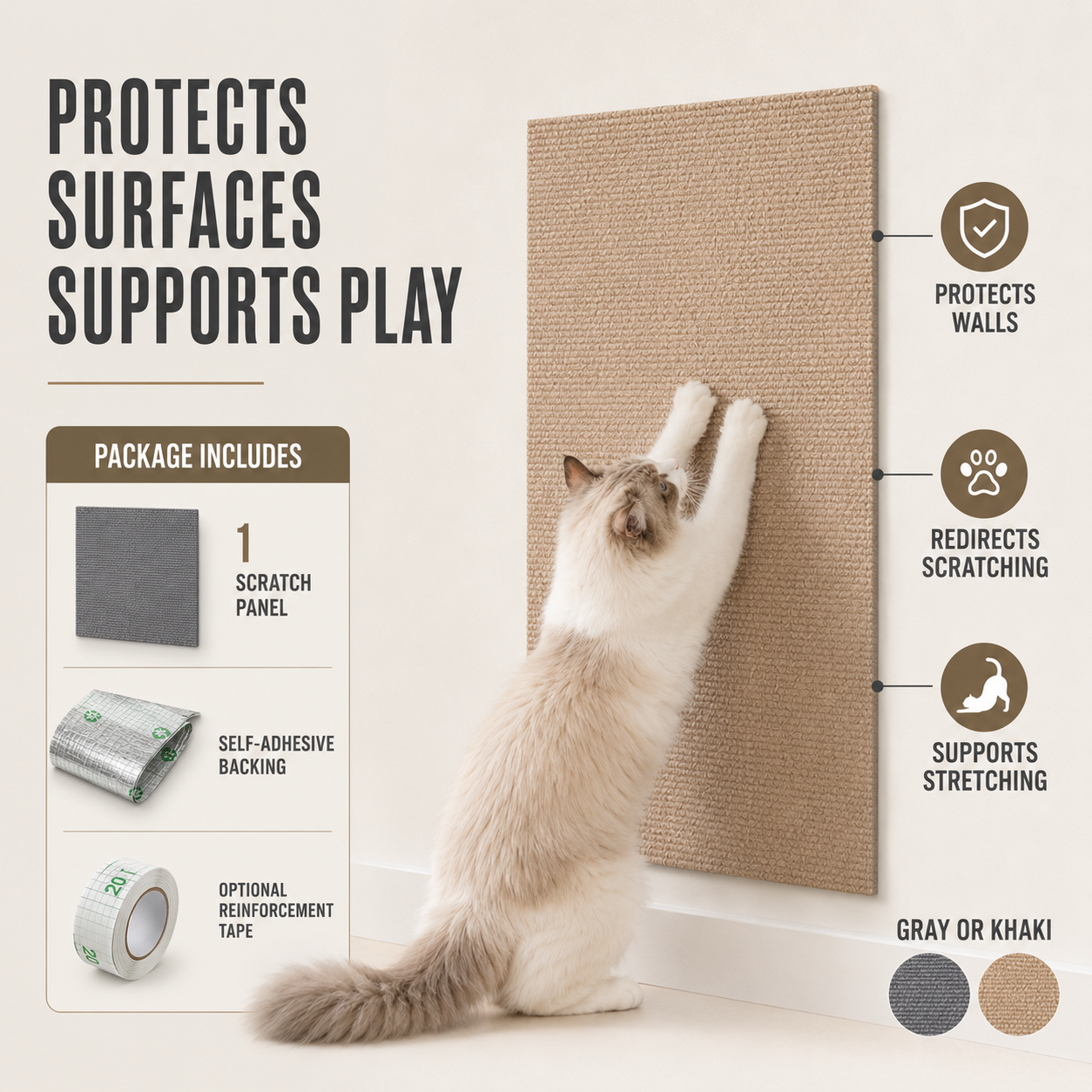 Nordspur | Scratchoria Large Vertical Wall-Mounted Scratching Board