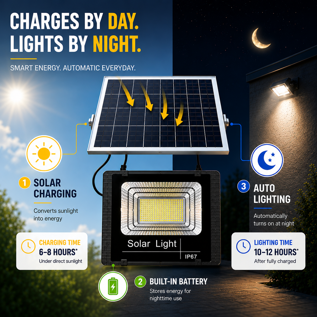 Nordspur | Soluxe Solar-Powered Outdoor Flood Light With Remote
