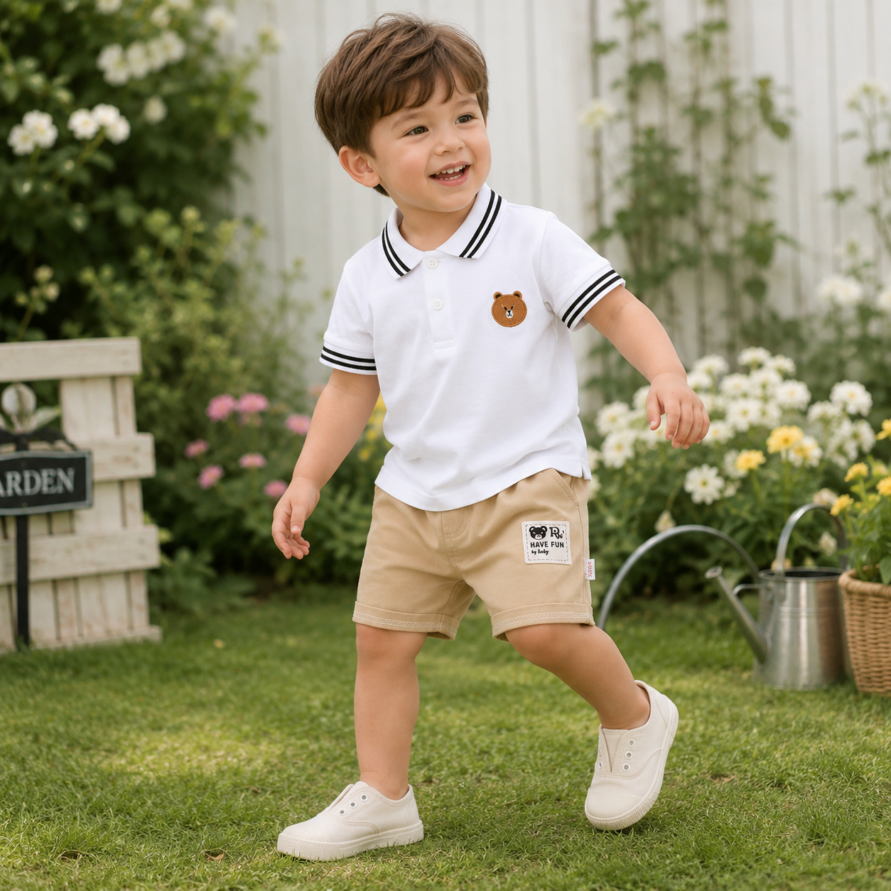 Nordspur | Sproutly Cartoon Print T-Shirt And Shorts Set