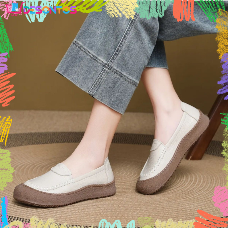 100% Genuine Cow Leather Soft Sole Shoes