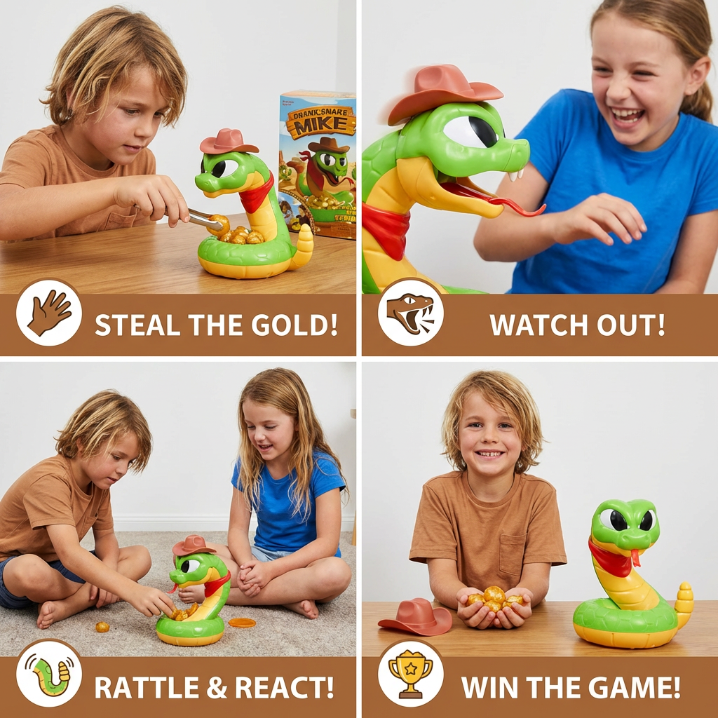 Interactive Rattlesnake Toy – Exciting Reaction Game for Children