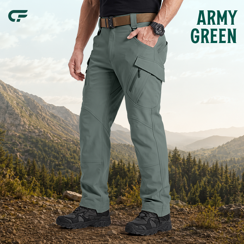 Men's 9-Pocket Straight Fit Tactical Waterproof Pants