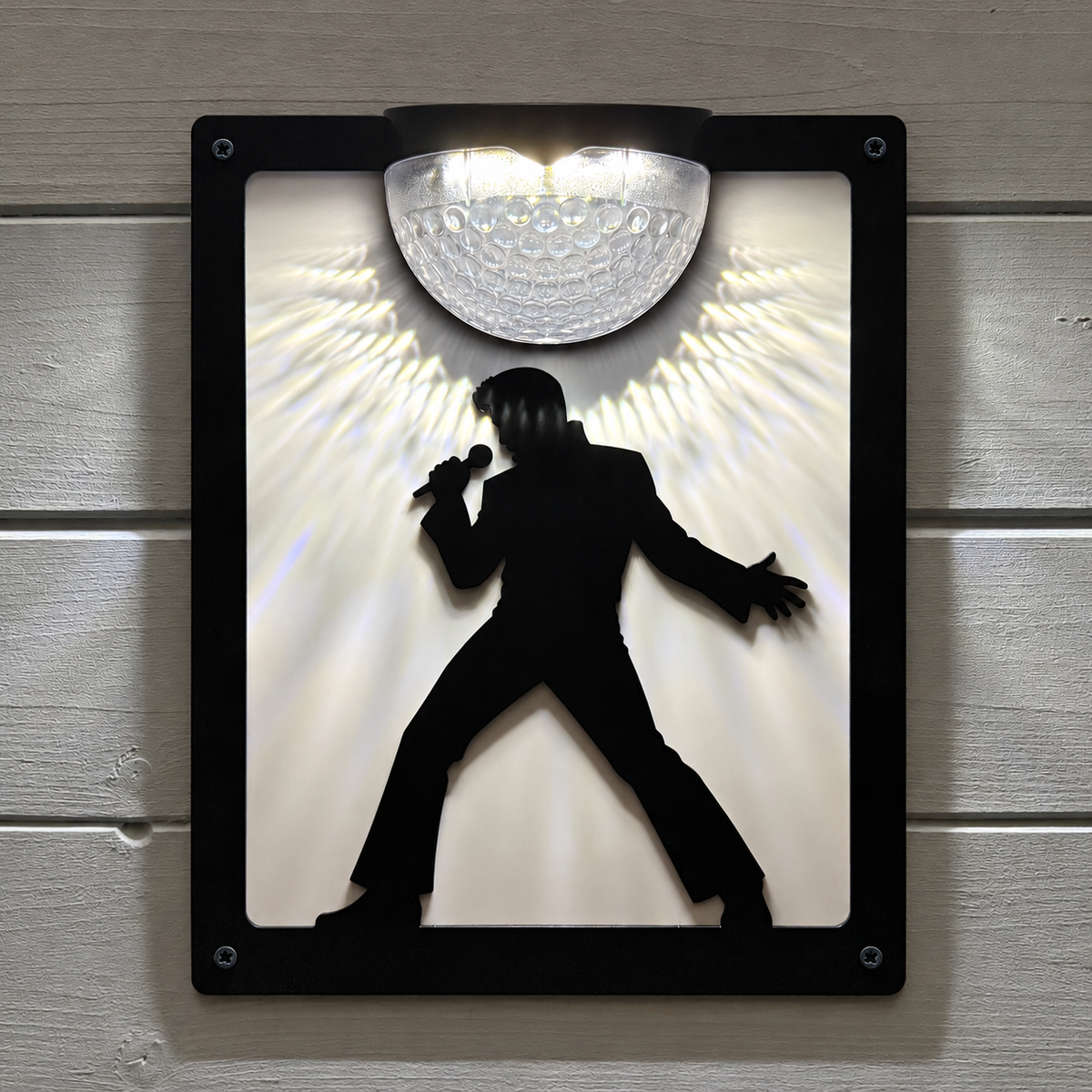 Elvis Solar Light Wall Plaque
