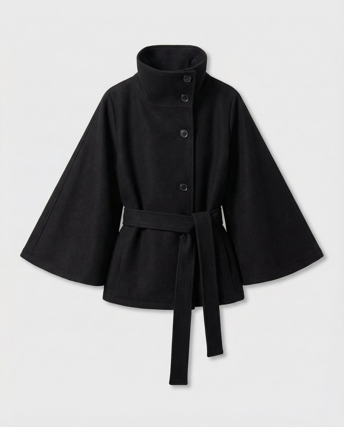 Elegant Women's Wrap Jacket with Stand Collar for Stylish Winter Looks