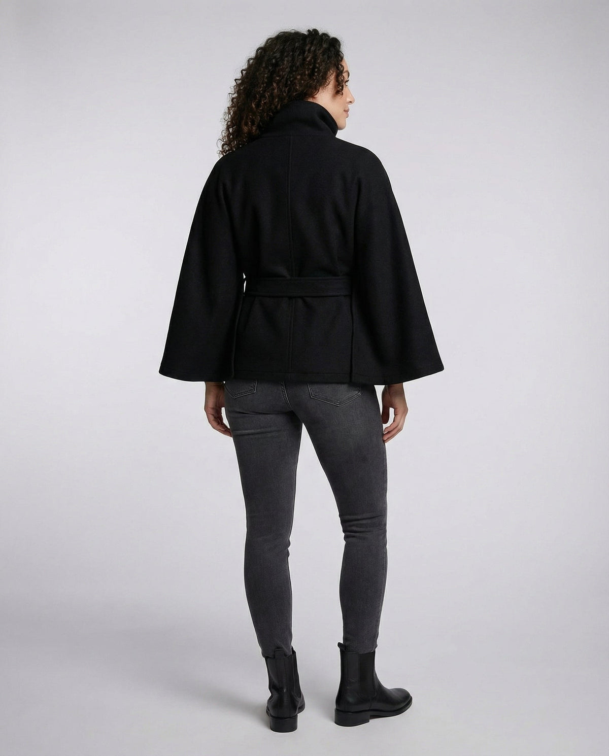 Elegant Women's Wrap Jacket with Stand Collar for Stylish Winter Looks