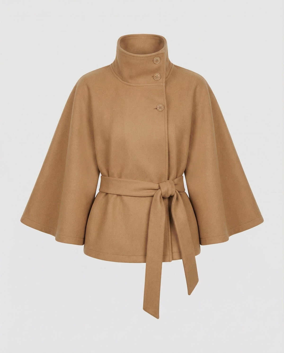 Elegant Women's Wrap Jacket with Stand Collar for Stylish Winter Looks