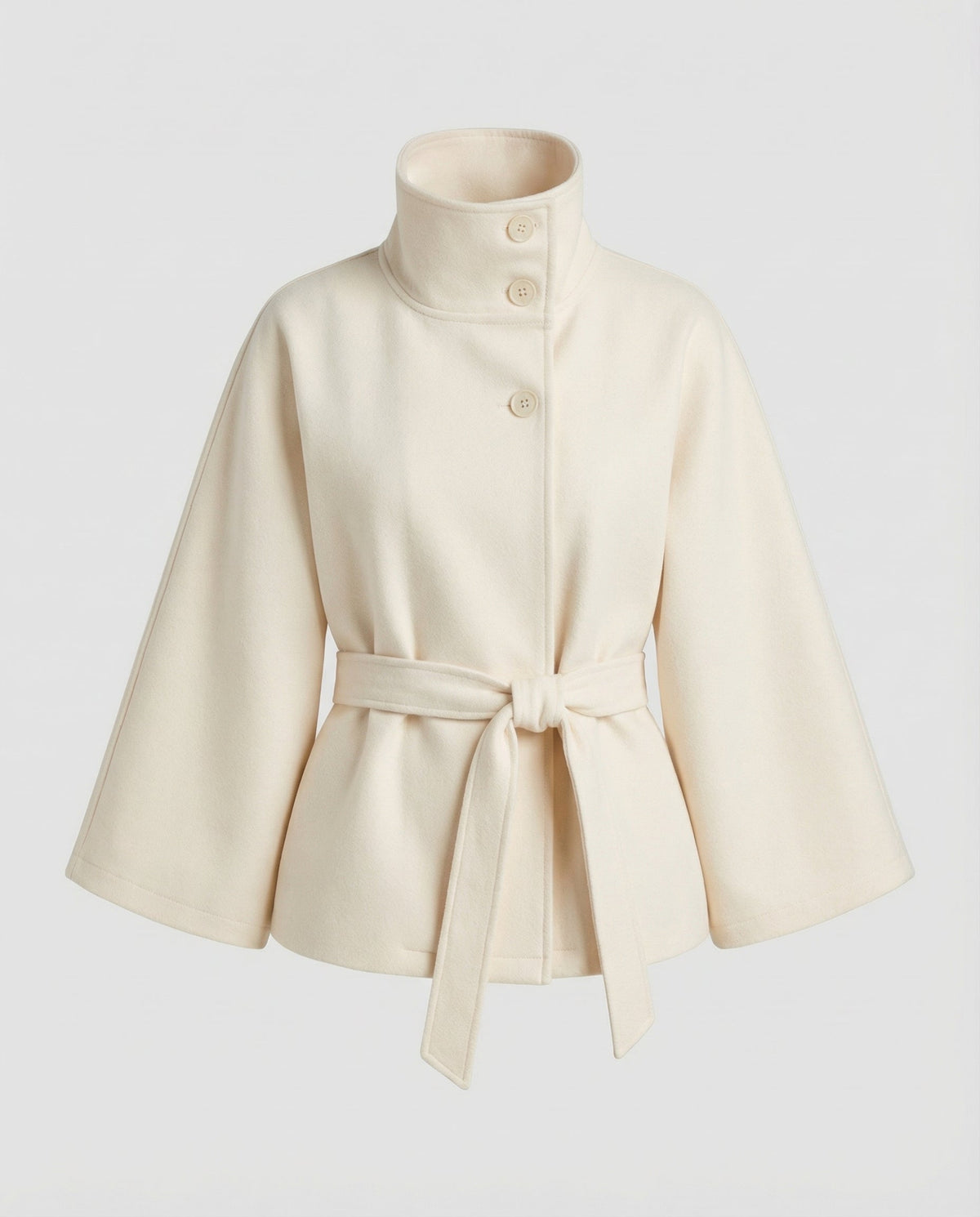 Elegant Women's Wrap Jacket with Stand Collar for Stylish Winter Looks