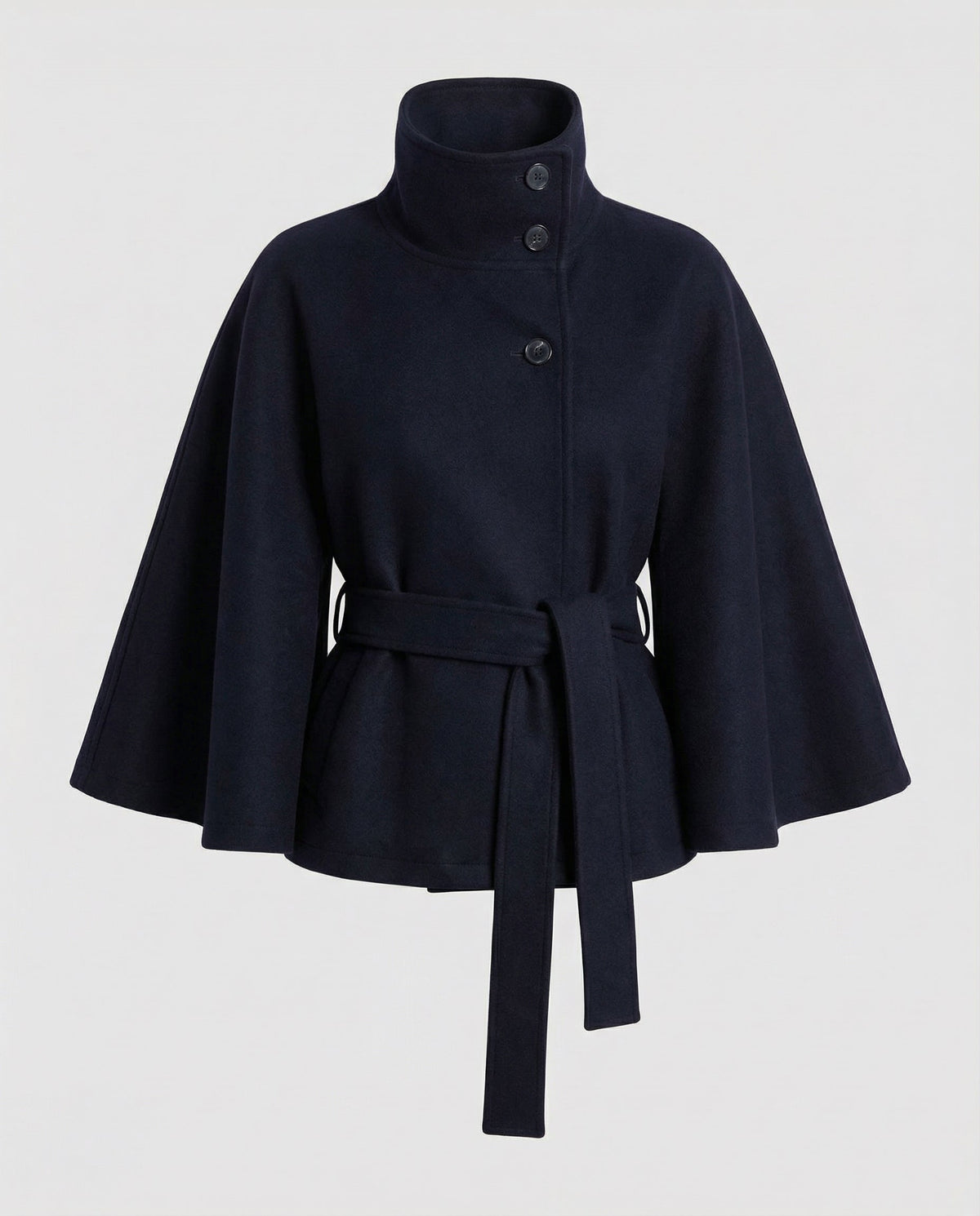 Elegant Women's Wrap Jacket with Stand Collar for Stylish Winter Looks