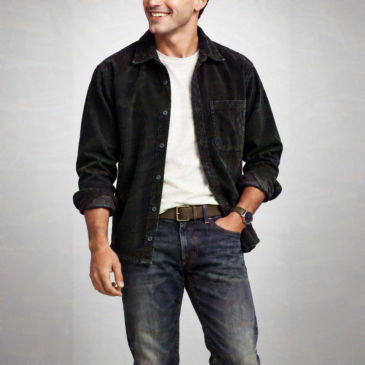 Everett Cotton Corduroy Shirt